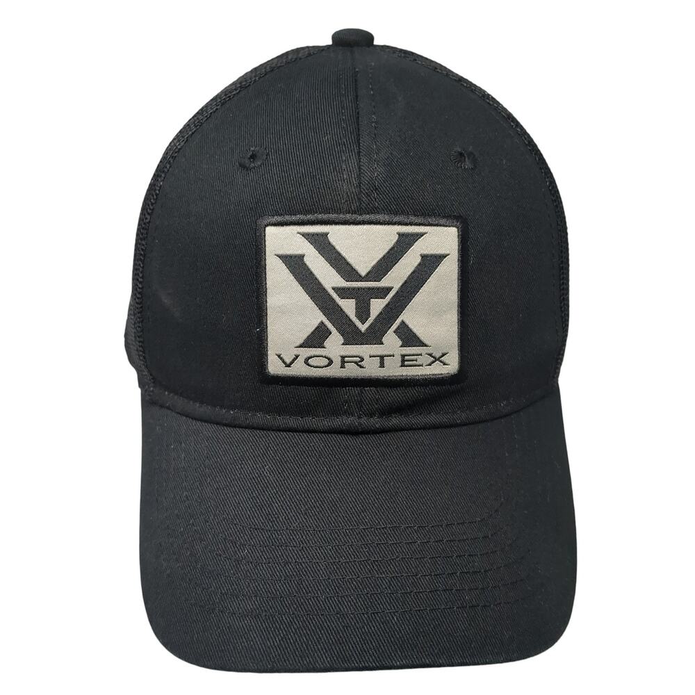 Vortex Logo Patch Snapback Mesh Back Trucker Hat … - image 1
